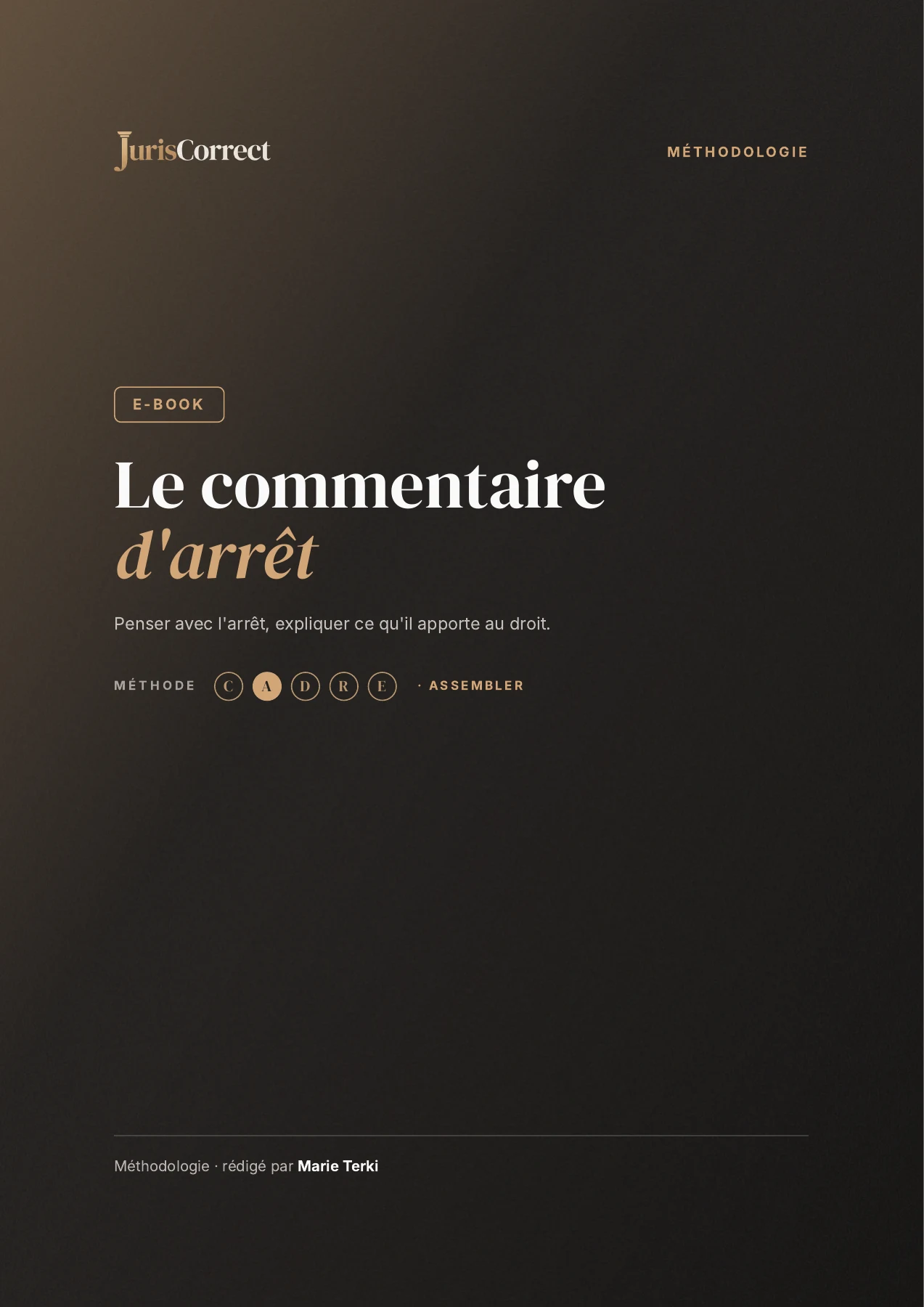 Aperçu de la première page — La méthode du commentaire d'arrêt