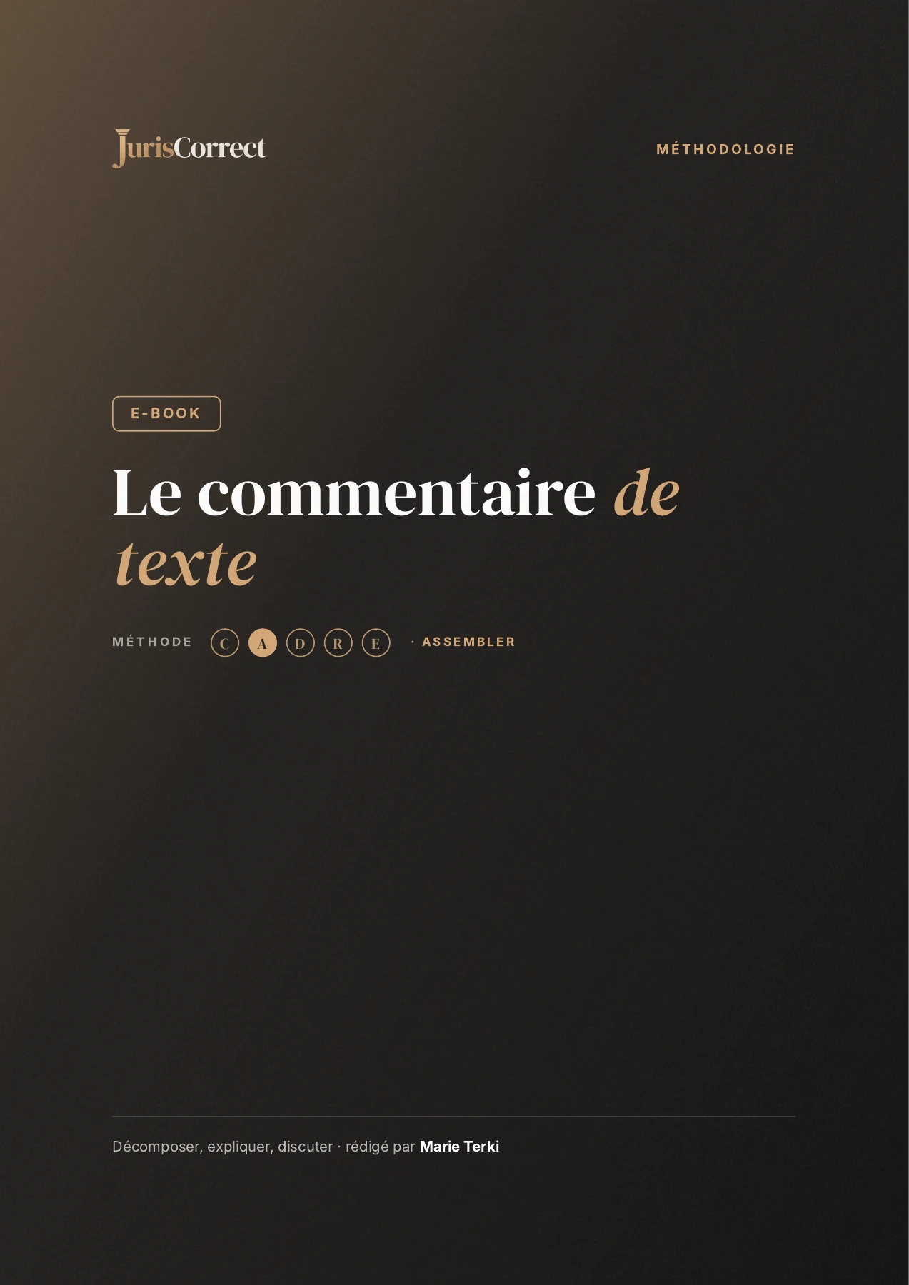 Aperçu de la première page — La méthode du commentaire de texte