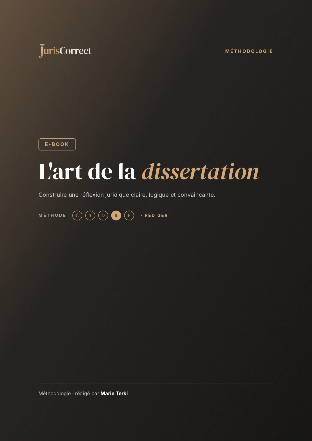 Aperçu de la première page — La méthode de la dissertation juridique