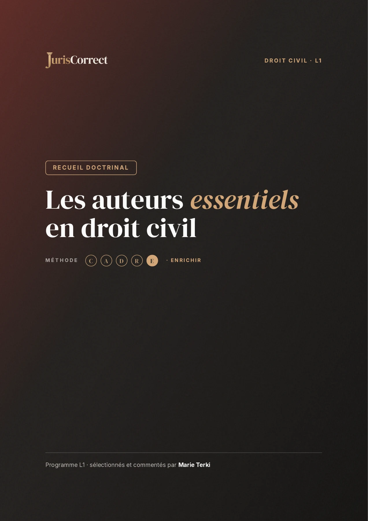 Aperçu de la première page — Fiche doctrine droit civil L1