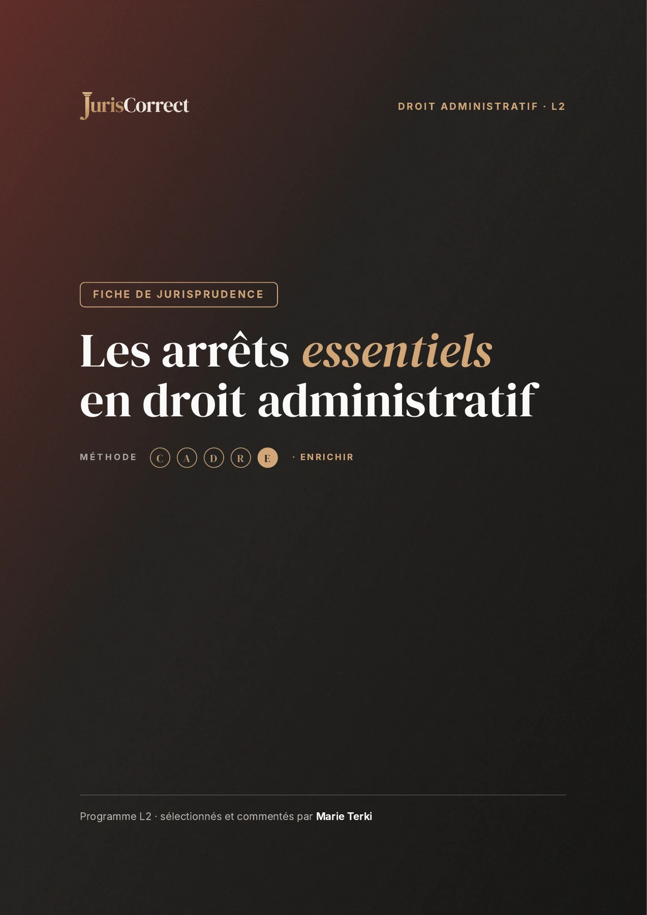 Aperçu de la première page — Fiche jurisprudence droit administratif
