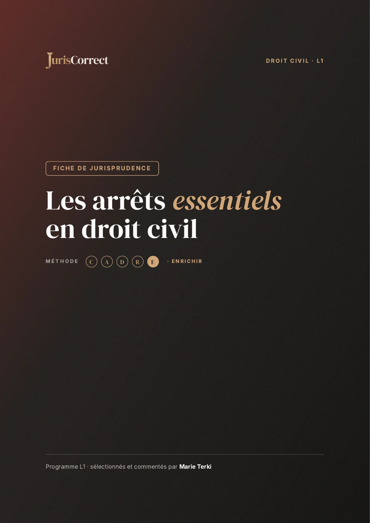 Aperçu de la première page — Fiche jurisprudence droit civil