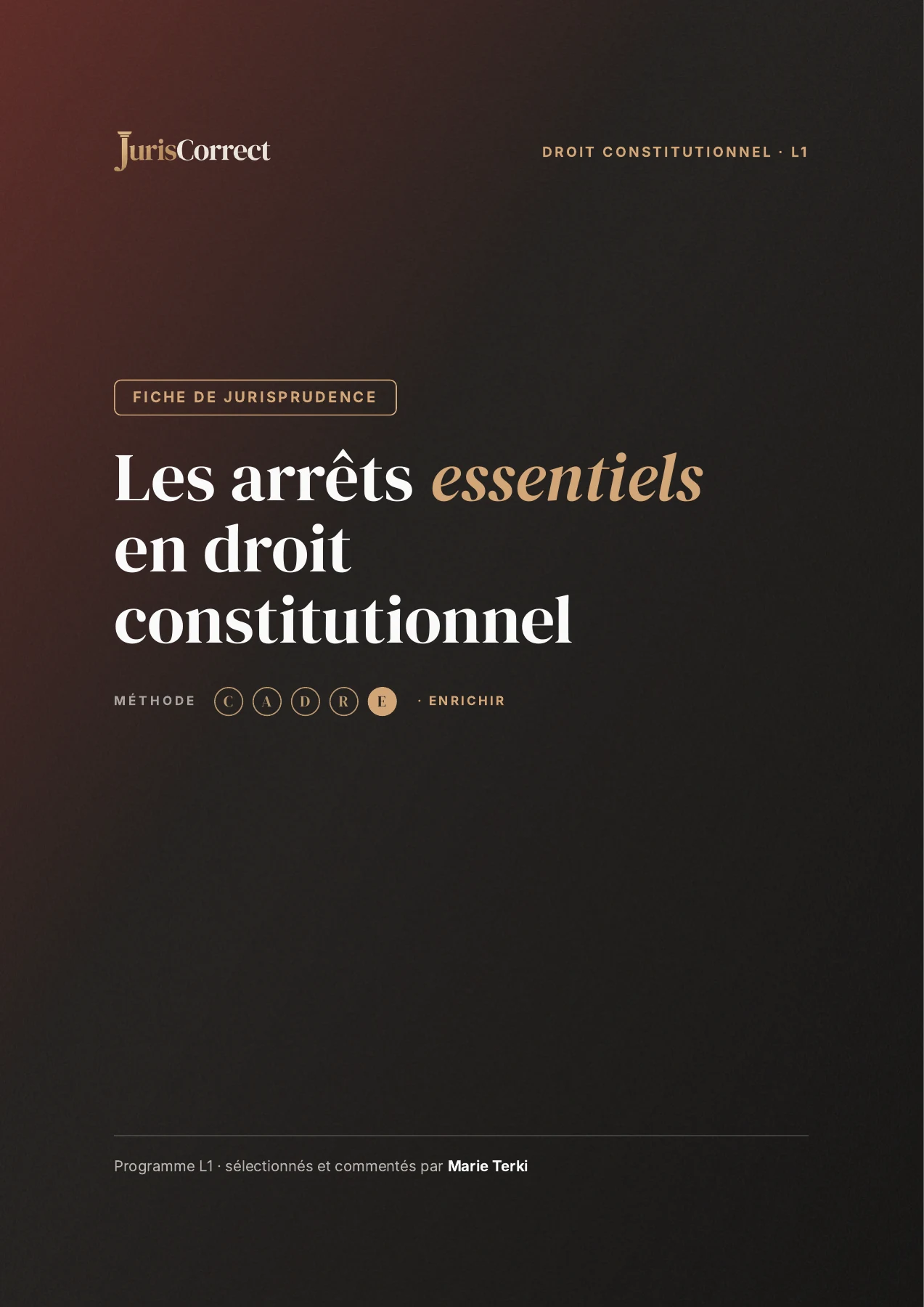 Aperçu de la première page — Fiche jurisprudence droit constitutionnel