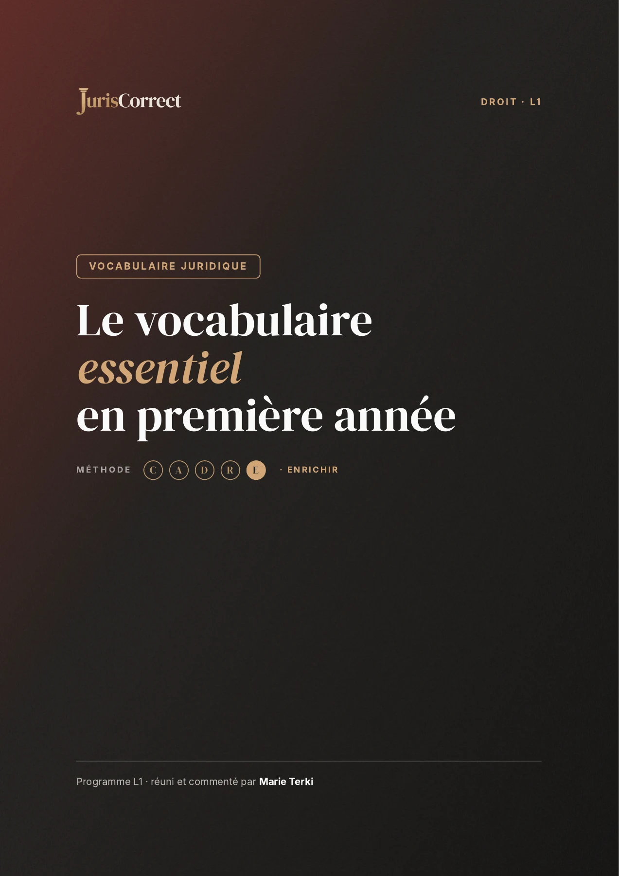 Aperçu de la première page — Vocabulaire juridique